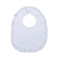 WRW-018 WHITE RUFFLE PIMA BIB