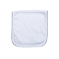 WBN-318 WHITE PIMA BURPING PAD NAVY BLUE TRIM