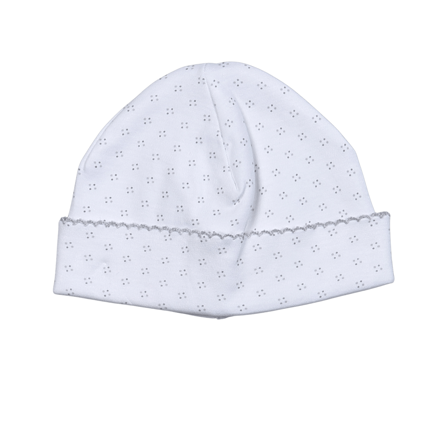 GDH-215 GREY DOTS PIMA BEANIE GREY TRIM