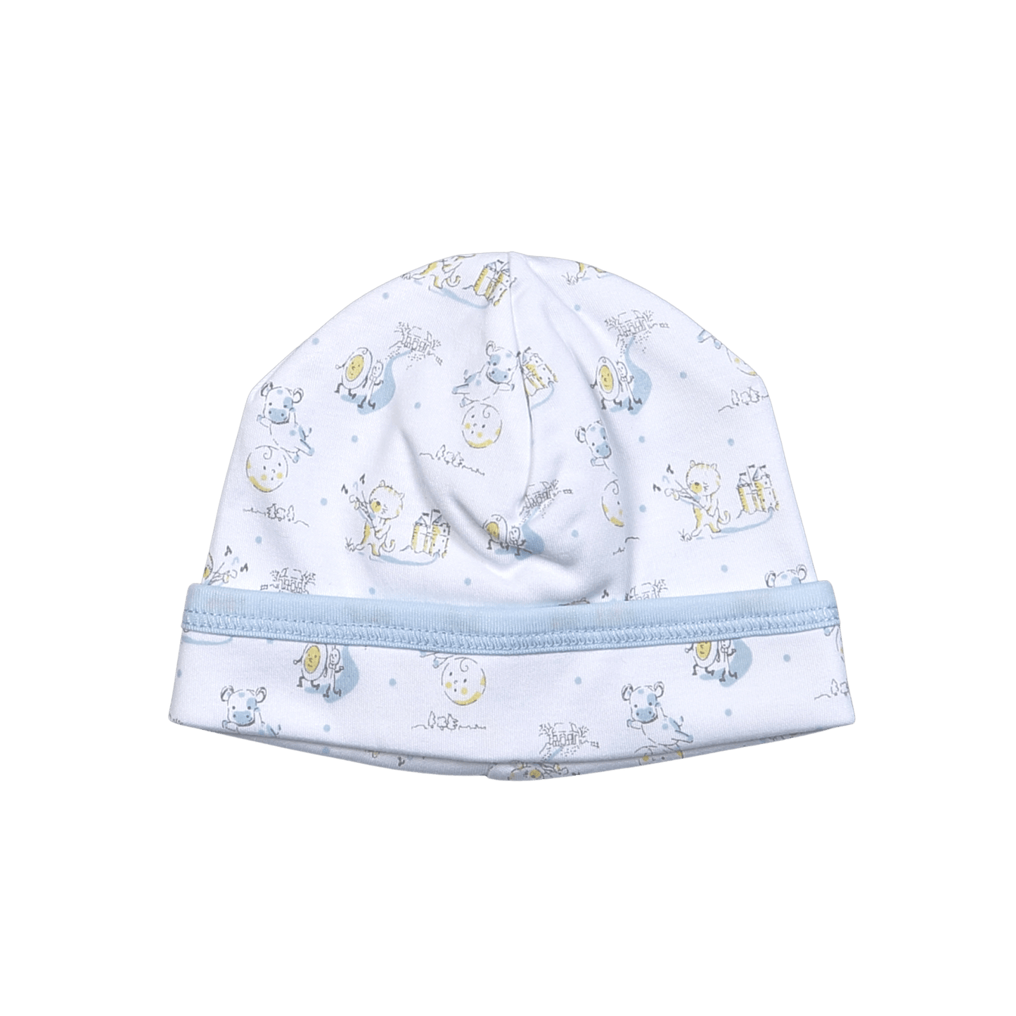 NRB-215 Nursery Rhymes Blue Pima Ruffles Beanie