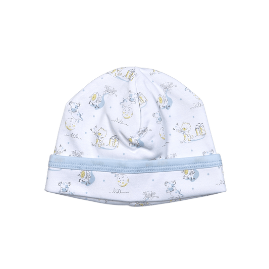 NRB-215 Nursery Rhymes Blue Pima Ruffles Beanie