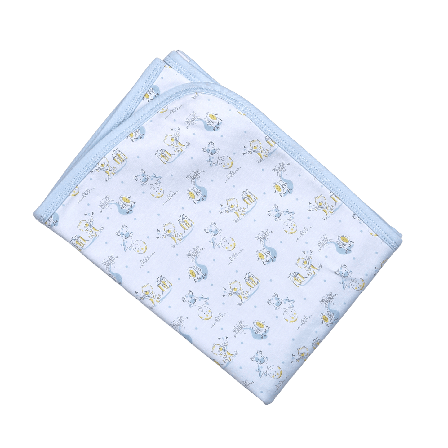 NRB-216 Nursery Rhymes Blue Pima Blanket
