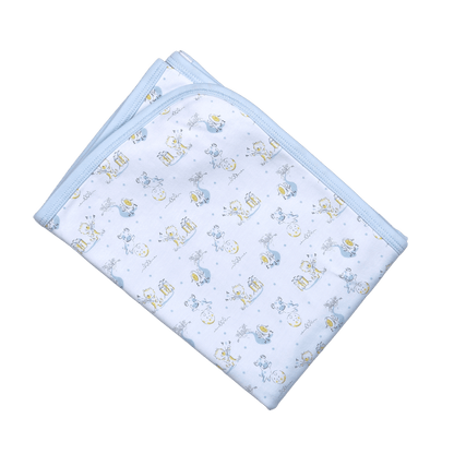 NRB-216 Nursery Rhymes Blue Pima Blanket