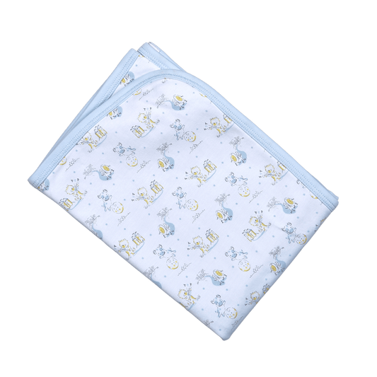 NRB-216 Nursery Rhymes Blue Pima Blanket
