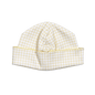 YEL-215 Yellow  Gingham Pima Ruffles Beanie