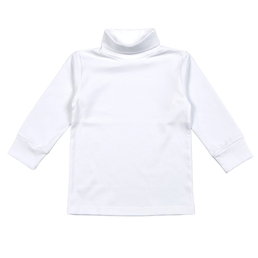 WHI-310 White Pima Turtleneck