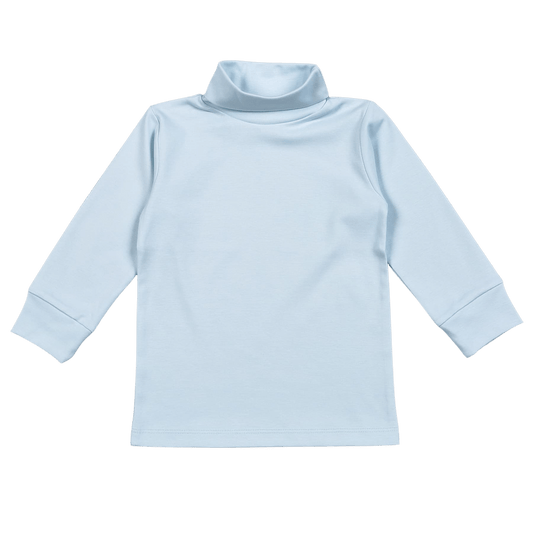 BLU-310 Blue Pima Turtleneck