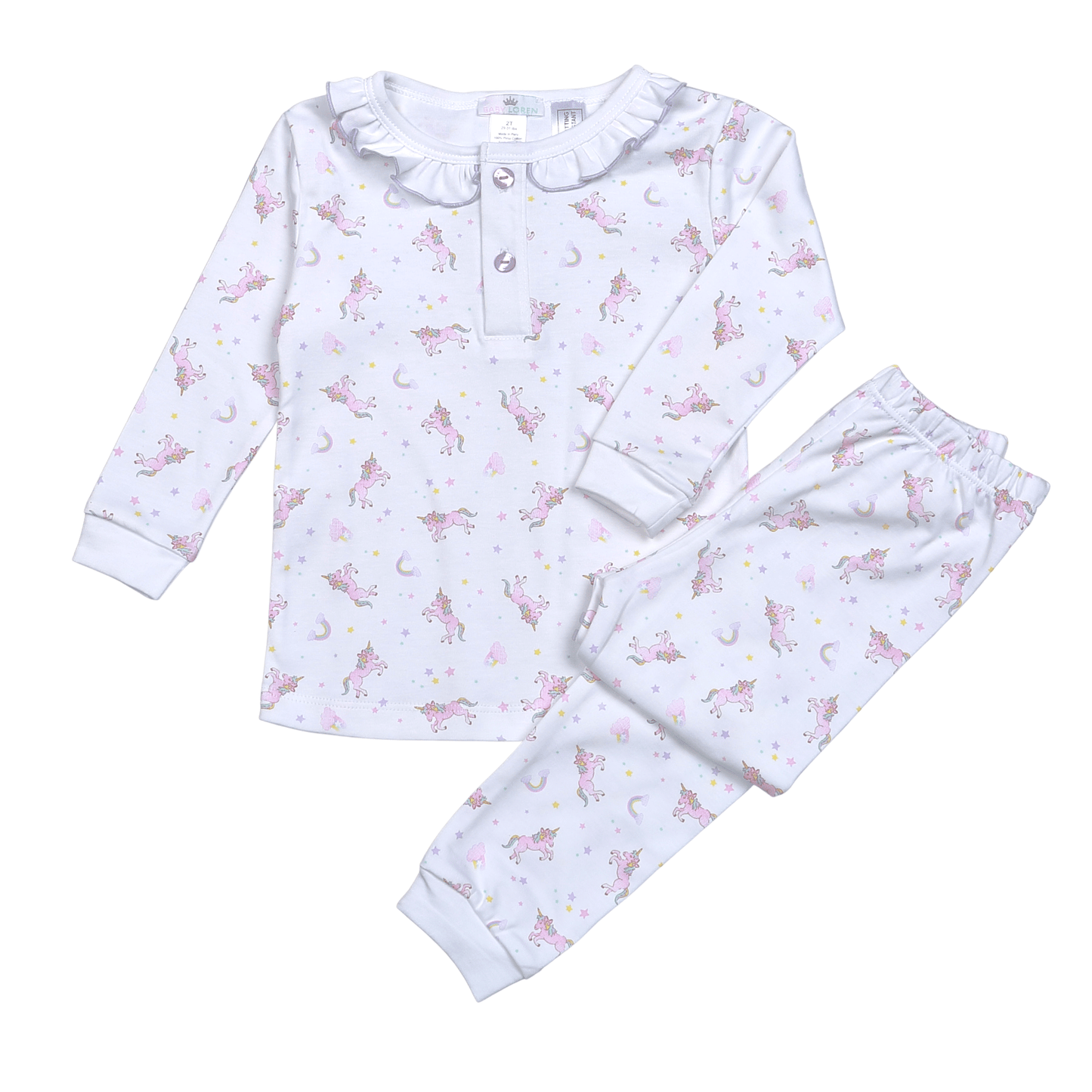 UNR-099 Unicorns Pima Two Pcs Nightwear