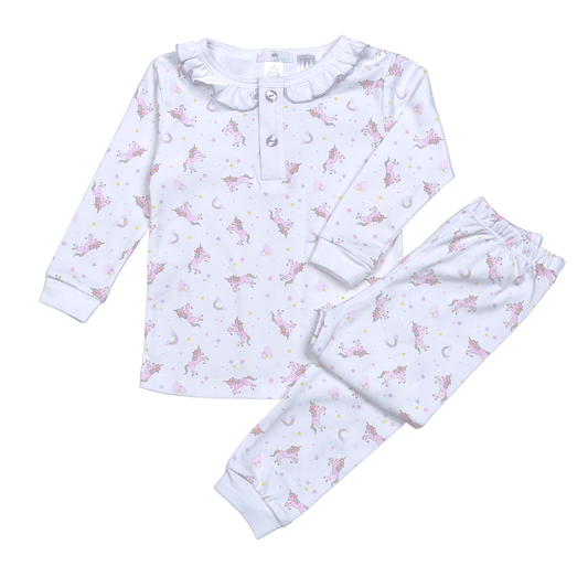 UNR-099 Unicorns Pima Two Pcs Nightwear