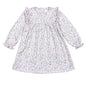 EVN-240 Evelyn coral and purple Floral Pima Dress