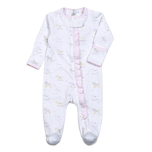 RKG-299 My Sweet Rocking Horse Pima Zipper Footie