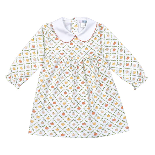 PUP-240 Pumpkin Patch Pima Dress w diaper cover