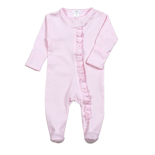 PZP-314 Pink zipper pima footie