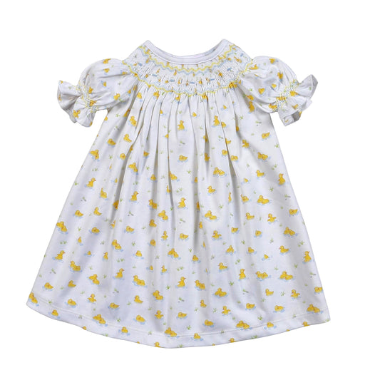 QUA-440 HAND SMOCKED BISHOP DRESS