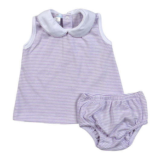 PLS-220 PURPLE STRIPES DIAPER COVER SET