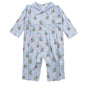 XSN-234 Blue Christmas Snow Globes Pima Romper