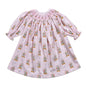 XSN-540 Pink Christmas Snow Globes Floral Pima Hand Smk Dress