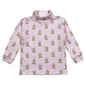 XSN-410 Pink Christmas Snow Globes Pima Turtleneck