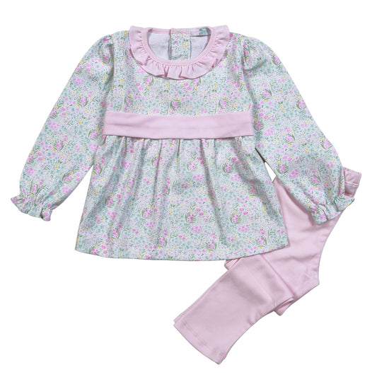 CAF-220 Casey Floral Pima pants set