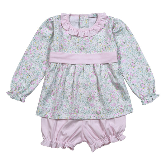 CAF-320 Casey Floral Pima Bloomers set