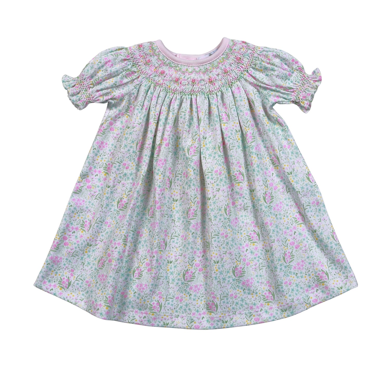 CAF-540 Casey Floral Floral Pima Hand Smk Dress
