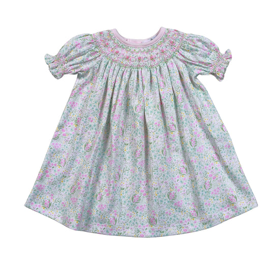 CAF-540 Casey Floral Floral Pima Hand Smk Dress