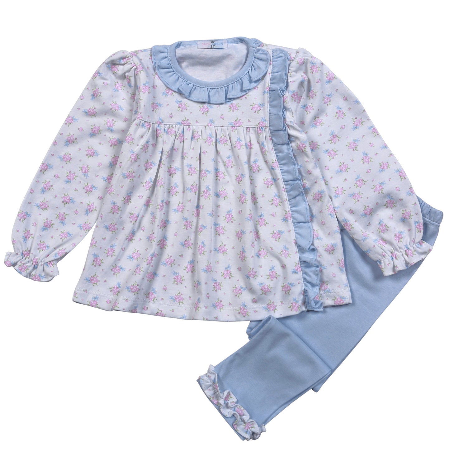 RBO-220 Roses and Bows Pima pants set