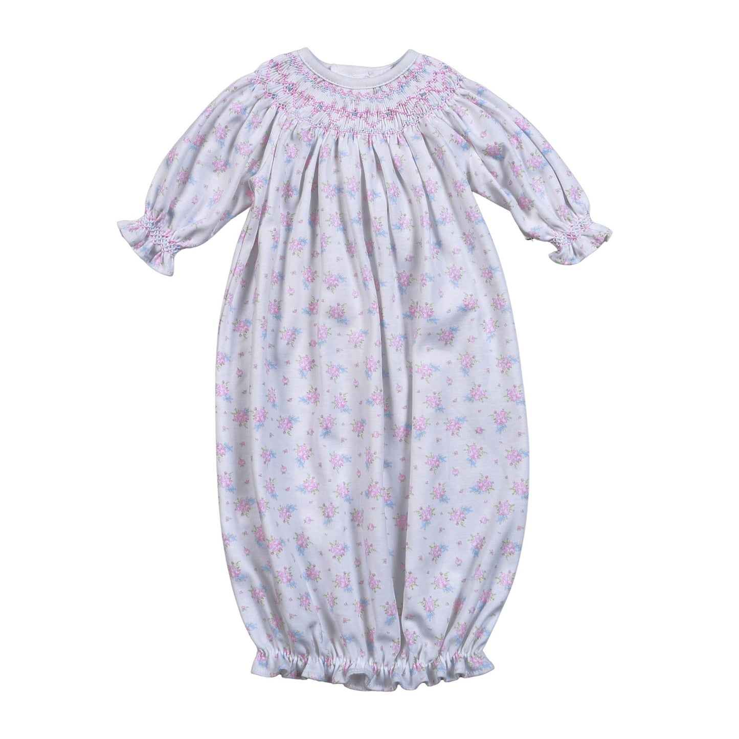 RBO-519 Roses and Bows Floral Pima Hand Smk GOWN