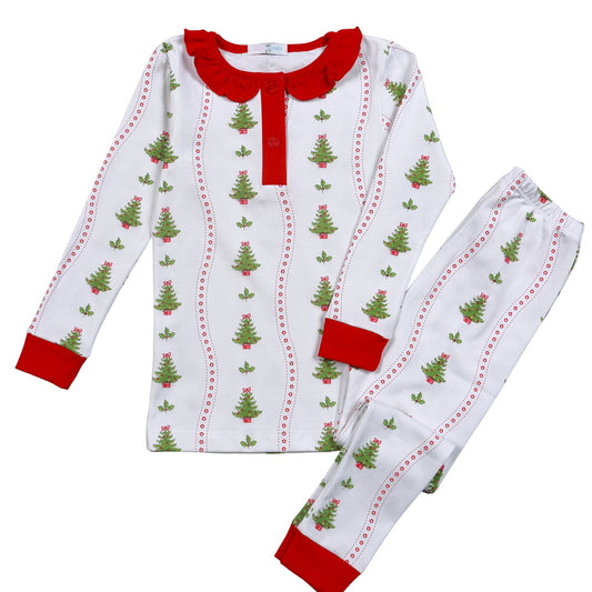 XTR-199 Christmas Trees Pima Two Pcs Loungewear