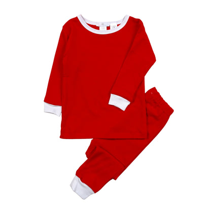 RED-099 Red Pima Two Pcs Nightwear