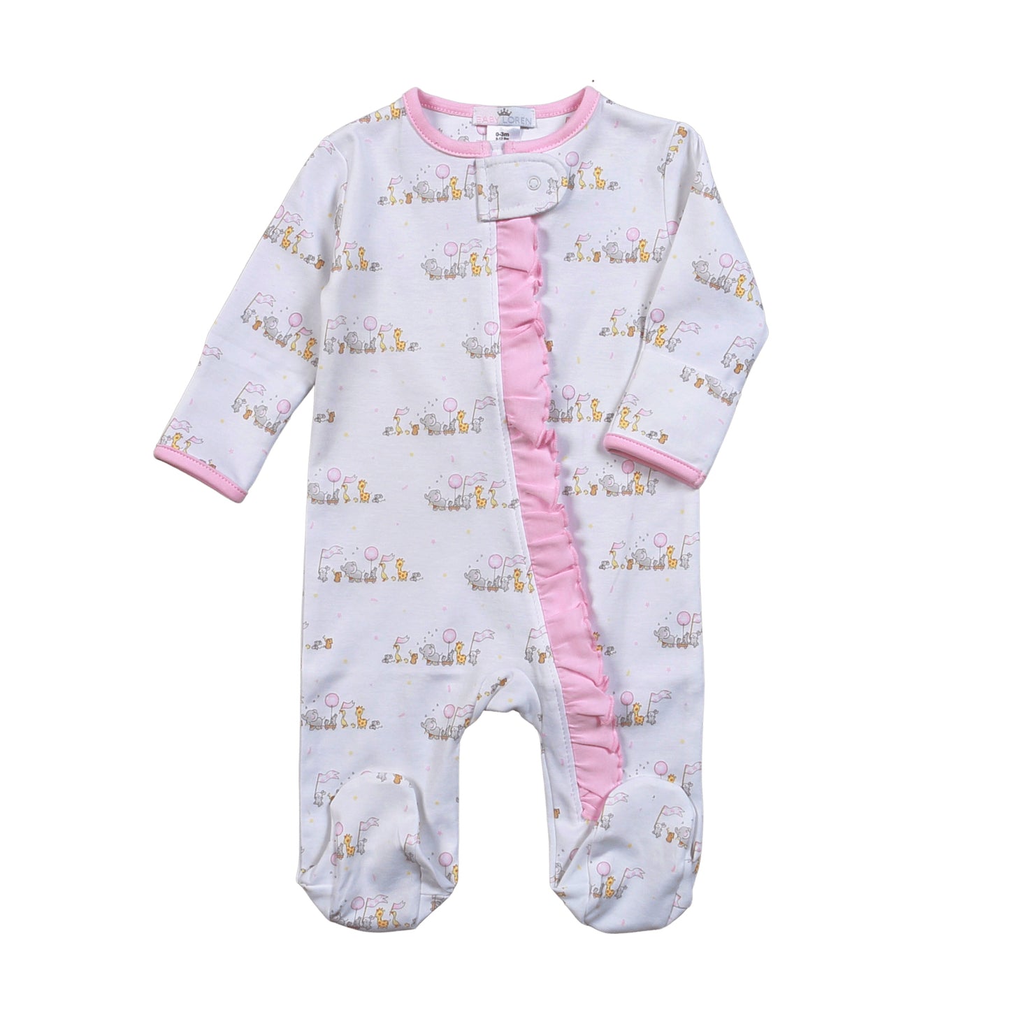 PRD-399 Pink Baby Parade  Pima Zipper Footie