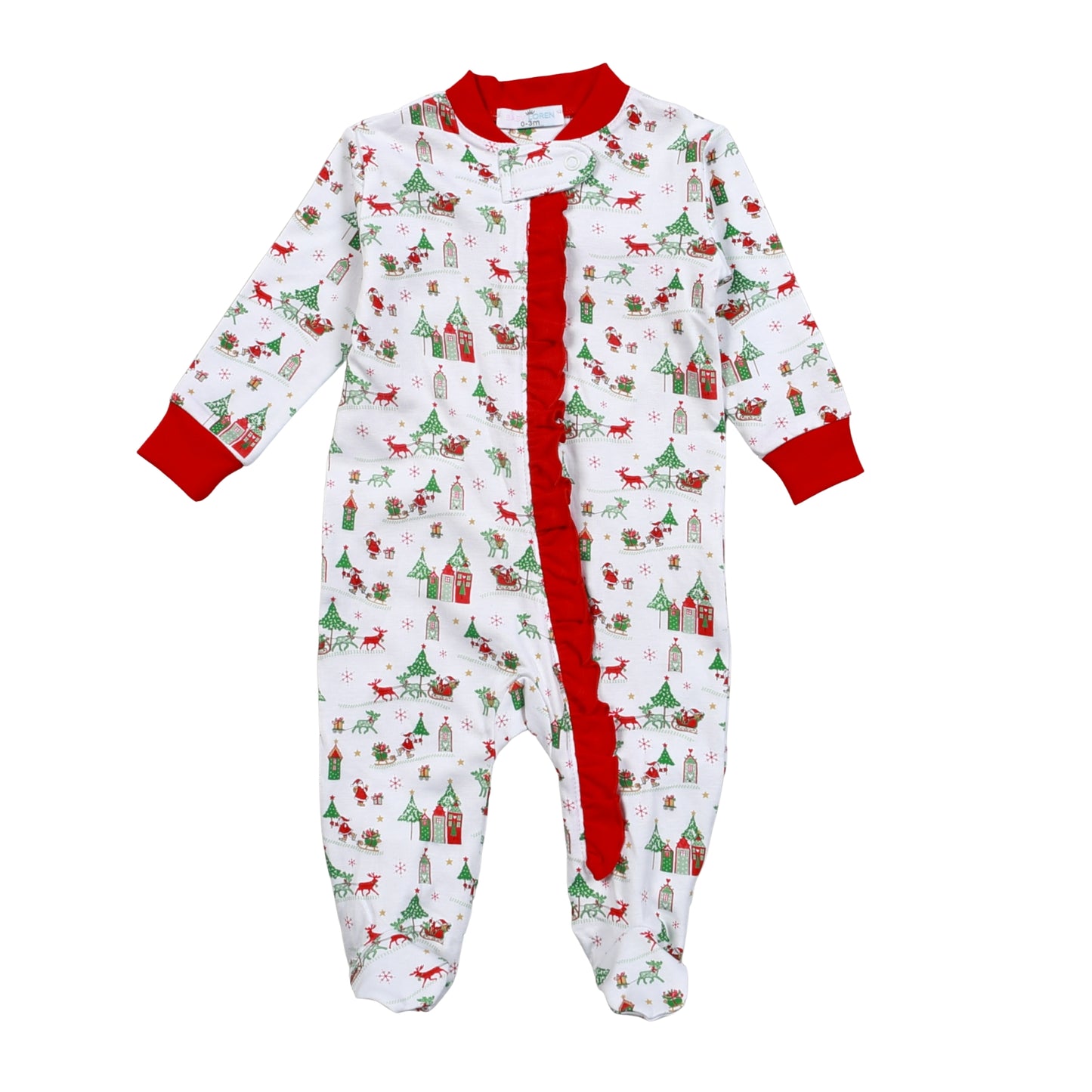 SCL-399 Santa is coming to Town Pima Zipper Footie