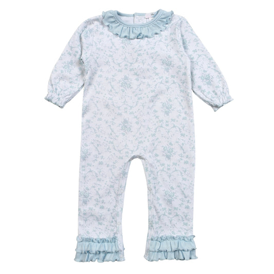 BLA-234 Blair Blue Floral Pima Romper