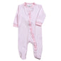 PDS-299 Pink Plaid Pima Zipper Footie