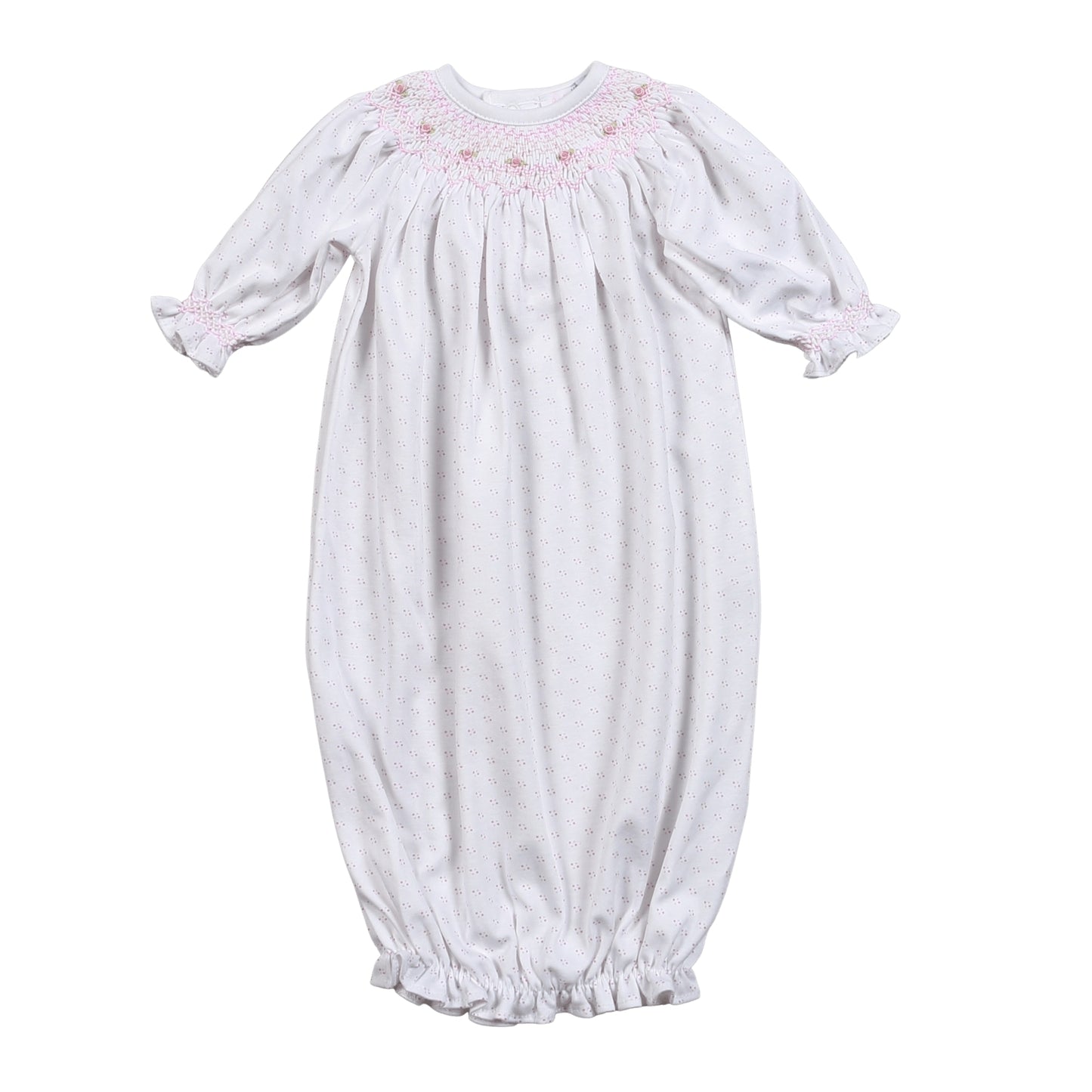 TDO-519 TDO-519 Pink Tiny Dots Pima Hand Smk GOWN