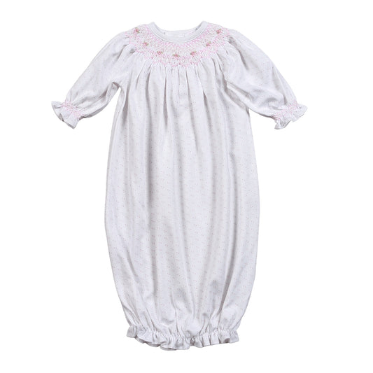 TDO-519 TDO-519 Pink Tiny Dots Pima Hand Smk GOWN
