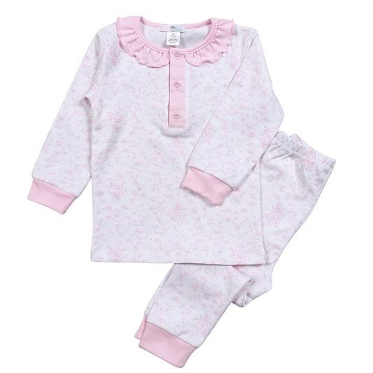 PNP-099 Penelope Pink Floral Pima Two Pcs Loungewear