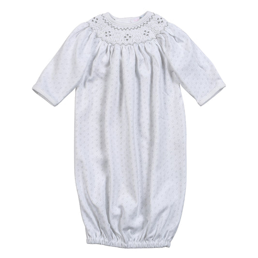 TDO-419 Grey Tiny Dots Pima Hand Smk GOWN