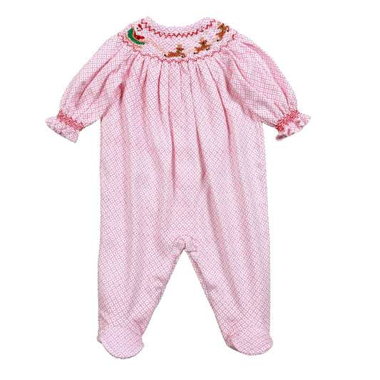 RDI-614 Red Diamond Christmas   Pima Hand Smk Footie
