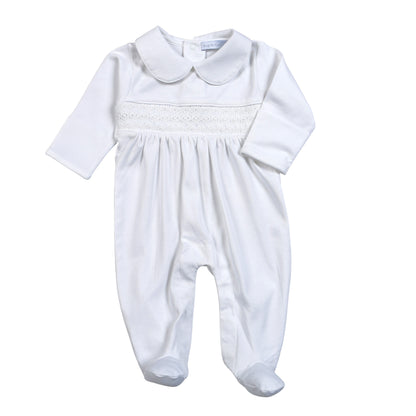 BCL-114 Classic Hand Smocked Pima Footie