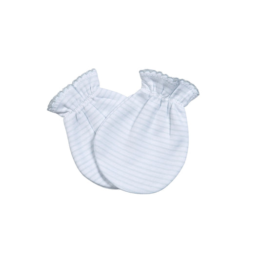 BLUE STRIPES  PIMA MITTENS