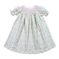 HAND SMOCKED CHRISTMAS TREES BISHOP DRESS