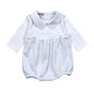 NICHOLAS BLUE STRIPES TWO BUTTONS BUBBLE
