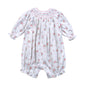 RBO-830 FLORAL HAND SMOCKED BISHOP BUBBLE