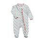 CRG-299 Christmas Garlands Pima Zipper Footie