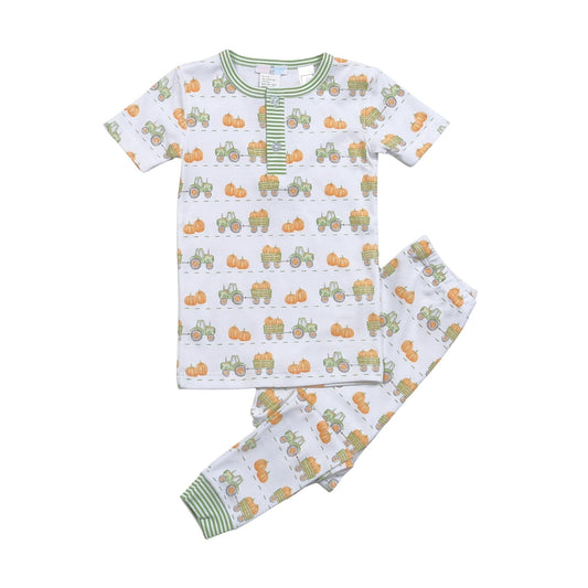 TPK-199 Tractors and pumpkins Pima Two Pcs Loungewear