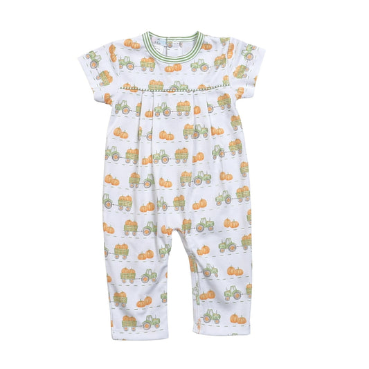 TPK-334 Tractors and pumpkins Pima Romper