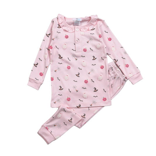 HLW-099 Halloween in Pink Pima Two Pcs Loungewear