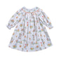 POO-540 Pooh and friends Pima Hand Smocked Bishop Dress