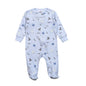 HLW-399 Halloween in Blue Pima Zipper Footie